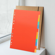 Worgeous 3 Sets A4 Index Divider Tabs for Binders Paper Color Office
