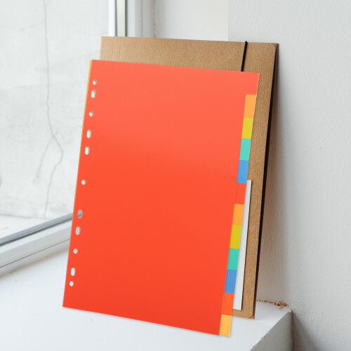 Worgeous 3 Sets A4 Index Divider Tabs for Binders Paper Color Office