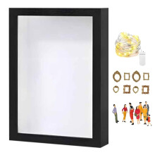 DIY Mini Museum Silhouette Box Kit with Gold Frames –