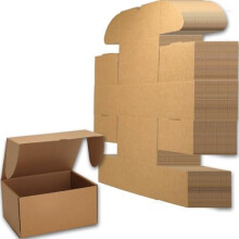 8x6x4 inches Small Shipping Boxes Set of 25 - Brown Mailer Corrugated Cardboard Boxes for Shipping Packaging Mailing Products