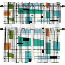 Mid-Century Geometric Valance Curtain 54x18 in