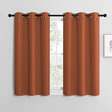 Blackout Curtains with Silver Grommets, 34x60 in, 2 Pack