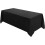 Black Polyester Tablecloth 90 x 132 in Rectangular 1