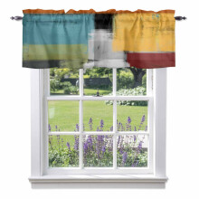 Abstract Watercolour Geometric Valance 54x18in Rod Pocket