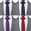 Solid Color Tie Formal Necktie for Men 4 pack（Black、Dark Purple、Navy、Red） 1