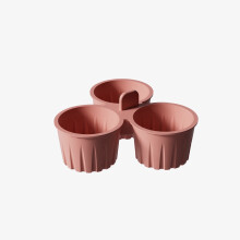 3-Piece Silicone Air Fryer Cups with 3 Compartments