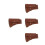 4Pcs Waterproof PU Sheath Brown Protective Cover for Camping Trips 4