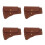 4Pcs Waterproof PU Sheath Brown Protective Cover for Camping Trips 6