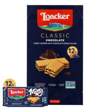 Classic Chocolate Wafers, Non-GMO Crème-filled Wafer Snack, 45g/1.59oz, Pack of 12