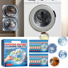 Washing Cleaning Tablet, Automatic Boiler and Drum Cleaner, Deodorizing and Descaling Tablet for Washing Machine, Laundry, Tank Cleaning