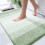Tapete de banheiro verde sálvia 91 x 61 cm (36 x 24 polegadas) com base de borracha em microfibra 1