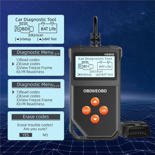 MS812 Car OBD2 Code Reader Multi-Language Battery Tester & Diagnostic Tool Car Diagnostic Tools 2