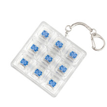 YOCBZ 9-Button Fidget Keyboard Keychain with LED Lights, Clinky Stress Relief Toy for Adults & Kids – Compatible with All Keyrings