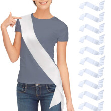 Blank Satin Sash 63 x 3.74 in 10 Pack