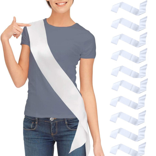 Blank Satin Sash 63 x 3.74 in 10 Pack