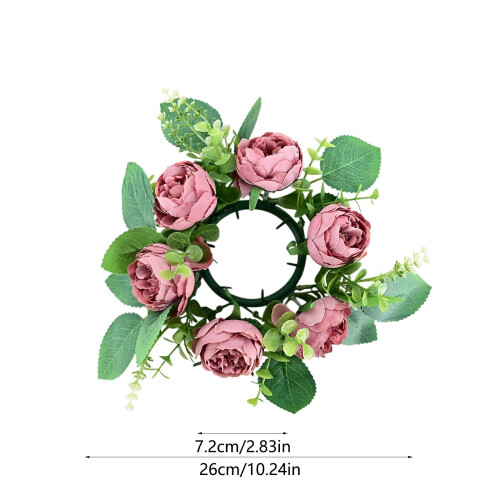 Pæon Blomsterlyskrans Plastik 26 cm 2