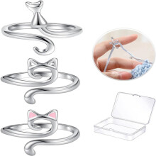 3Pcs Crochet Rings For Crocheting Adjustable Crochet Tension Ring For Finger Yarn Guide Ring Knitting Crochet Accessories For Women