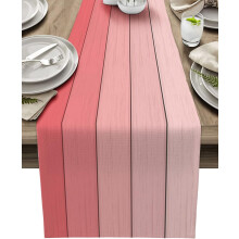 Light Pink Polyester Table Runner 13 x 90 in Farmhouse Style