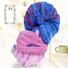 Buy 1 Get 1 Free: 2x 250g Giant Super Soft Chunky Chenille Yarn – Bulky Polyester for Blankets, Home Decor & Knitting – Fluffy, Vibrant, Easy to