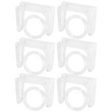 6pcs No Drill Curtain Rod Holder Swivel Tension Rod Brackets Adjustable Plastic Curtain Rods Hooks Rings For Mounting Ceiling Curtain Rod Brackets