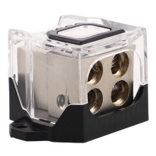 Worgeous Power Distribution Block Cars Audio 4 Way Ground Distribution Block Amp Distribution Block Splitter For Marine Automotive Car Boat Rv