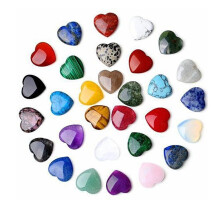 COCEQUC Heart-Shaped Crystal Stones, Assorted Bulk Puffy Heart Quartz Pocket Stones, Love Rocks Encouragement Gifts for DIY – Compatible with J3O2
