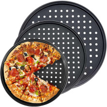 Nepriľnavá perforovaná panvica na pizzu z uhlíkovej ocele