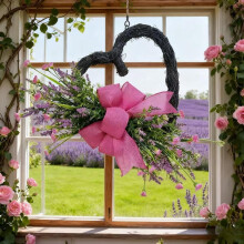 Heart-Shaped Lavender Wreath 18 inch