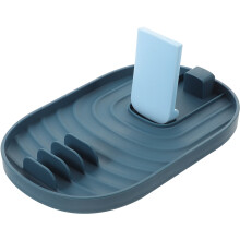 OUNONA Pot Lid & Utensil Holder Blue PP 17.8 x 11.3 cm