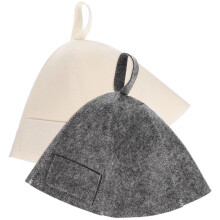 2Pcs Felt Sauna Hat for Women with Heat Protection in Bathroom