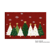 Red Linen Placemats Set of 4, 12x18 Inch