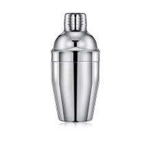 1 coctelera Boston de acero inoxidable (237 ml, plateada) con colador incorporado, mezclador de cócteles antigoteo – Compatible con utensilios de