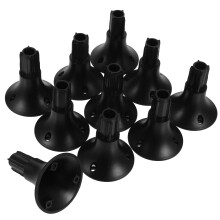 10pcs Black ABS Garden Lamp Base for Outdoor Solar Lights