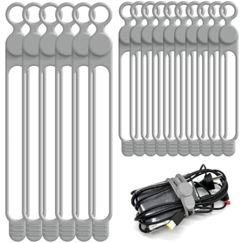Silikon-Kabelbinder, 10,7 cm – 24 Stück, mehrfarbig