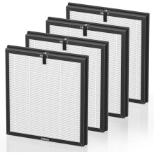 AP303/AP304 Vervangingsfilters, compatibel met DAYETTE & FRESHDEW AP303/304, HEPA 3-traps, 4-pack (wit)
