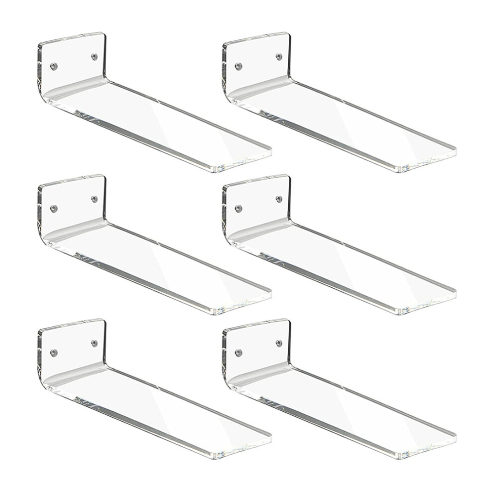 6Pcs Floating Shoe Shelves Clear Shoe Racks Acrylic Display Shelves For Sneaker 9181073230141