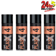 Upol PLAS/4F Plast X Texturecoat FINE Plastic Bumper Trim Paint Aerosol X 4