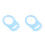 20Pcs Silicone Baby Clip Holder Light Blue Easy Use 2