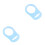 20Pcs Silicone Baby Clip Holder Light Blue Easy Use 3