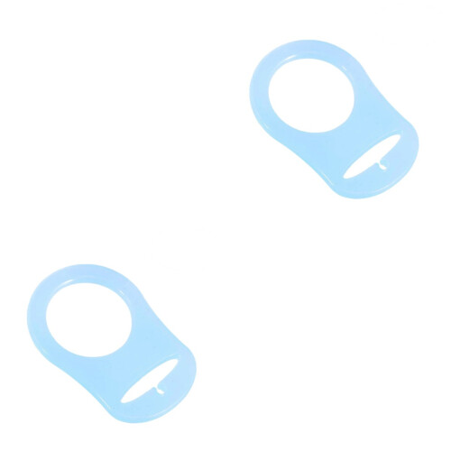 20Pcs Silicone Baby Clip Holder Light Blue Easy Use 2