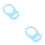 20Pcs Silicone Baby Clip Holder Light Blue Easy Use 6