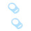 20Pcs Silicone Baby Clip Holder Light Blue Easy Use 7