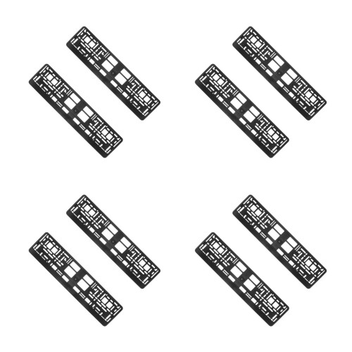 8Pièces Fixation Plaque Durable Abs+alliage Noir 2