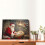 Canvas kunstprint van de Kerstman en het kindje Jezus 4