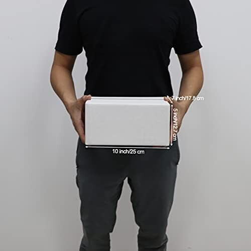 Caixas de envio de papelão ondulado branco, 10x7x5 polegadas, conjunto de 25 unidades 1