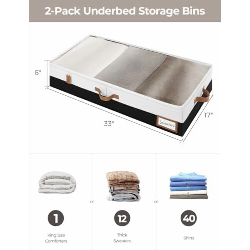 Ampio contenitore sottoletto con maniglie e porta etichette. 1