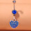 DESIGNICE6 stk. navle ring, rustfrit stål dinglende navle ring, 5 g mave piercing 3