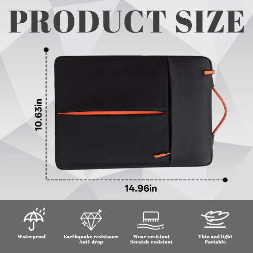 Τσάντα Laptop GASTROPOD 15,6" – Αδιάβροχη, με επένδυση fleece, αντικραδασμική θήκη για MacBook & 1