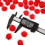 1000 rode glitterpompons 1,2–1,5 cm 5