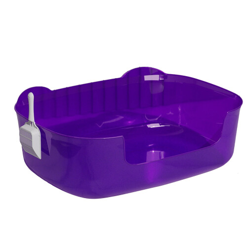 Large Cats Litter Box – Spill-Proof, Fully Open, Sturdy Plastic Tray, Easy Clean, Compatible with All Litter Types 1